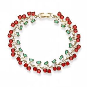 CHERRY GOLD CZ TENNIS BRACELET